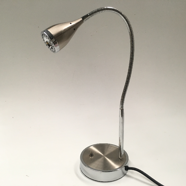 LAMP, Desk Light - Silver Contemp Gooseneck (2)